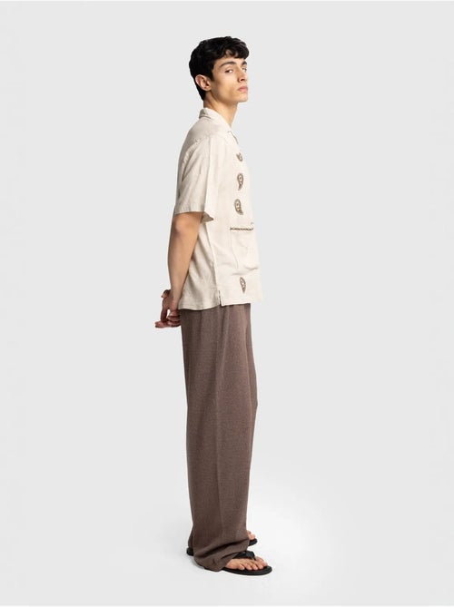 Giesto chemise homme en popeline de coton brodée à manches courtes - Kiabi