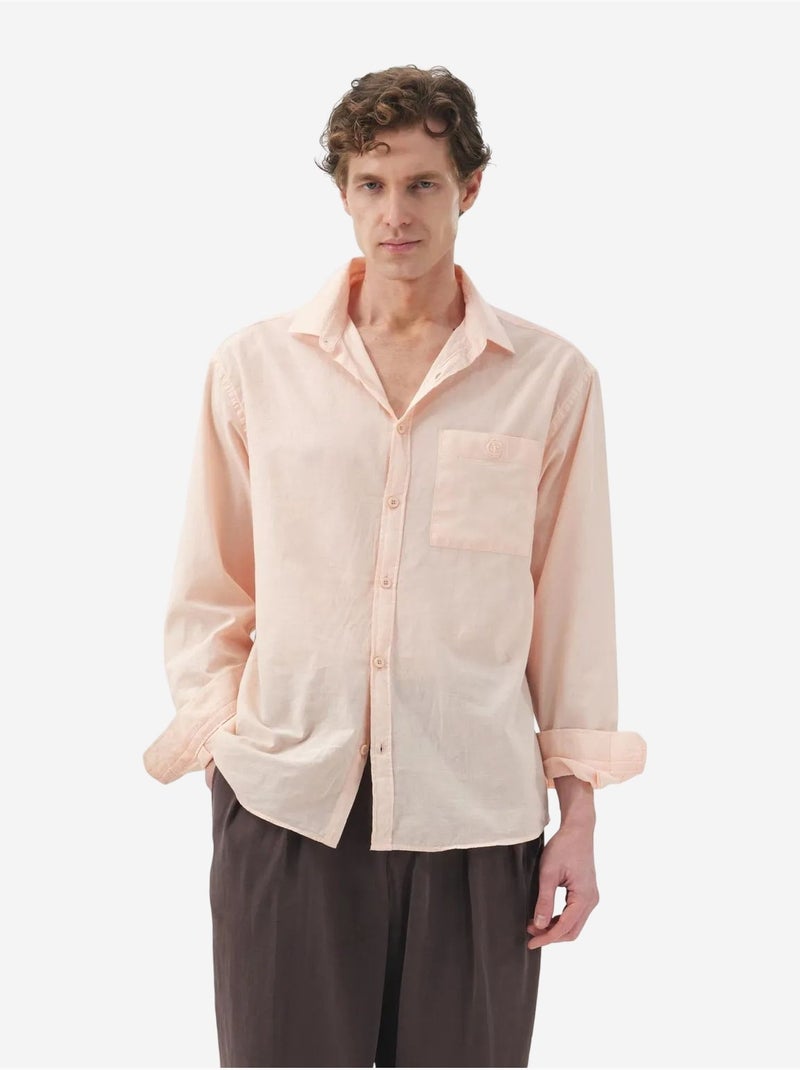 Giesto chemise homme en popeline de coton coupe classique Beige naturel - Kiabi