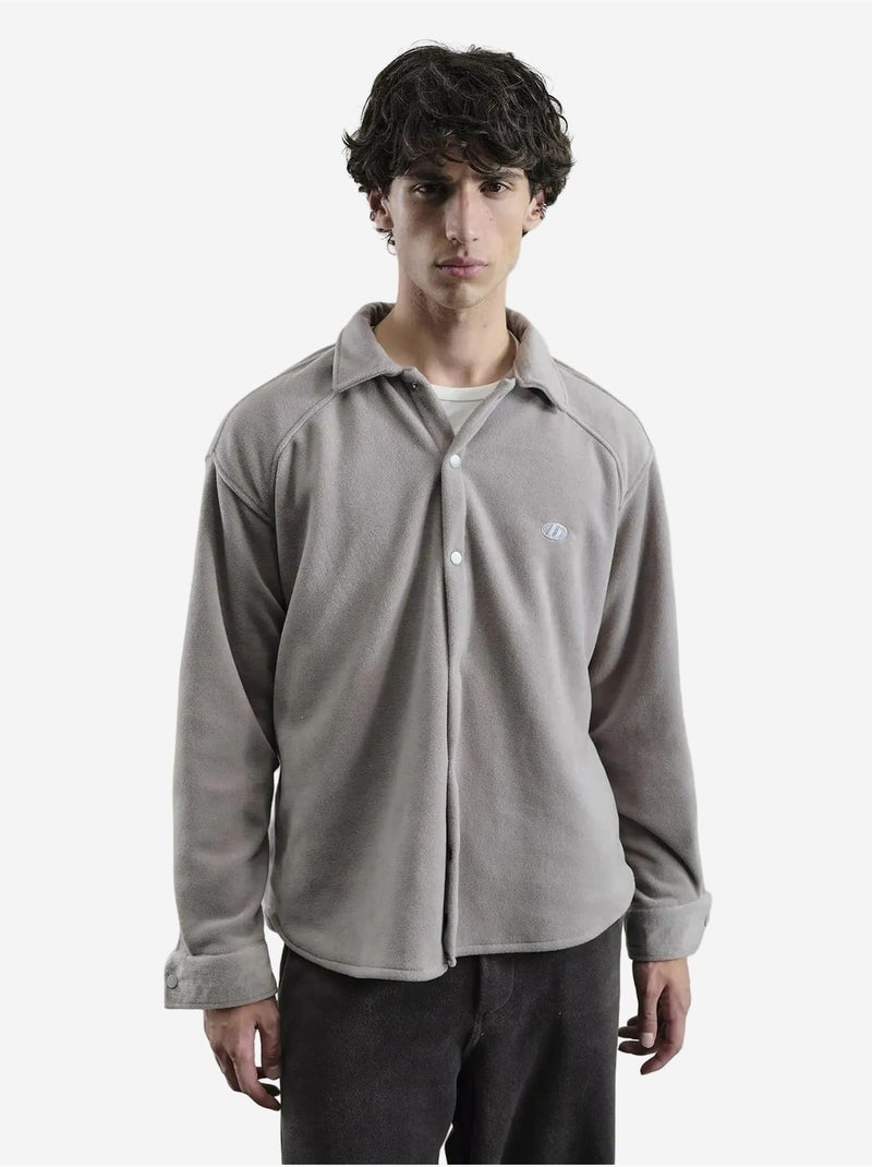Giesto surchemise en maille unie Gris moyen - Kiabi