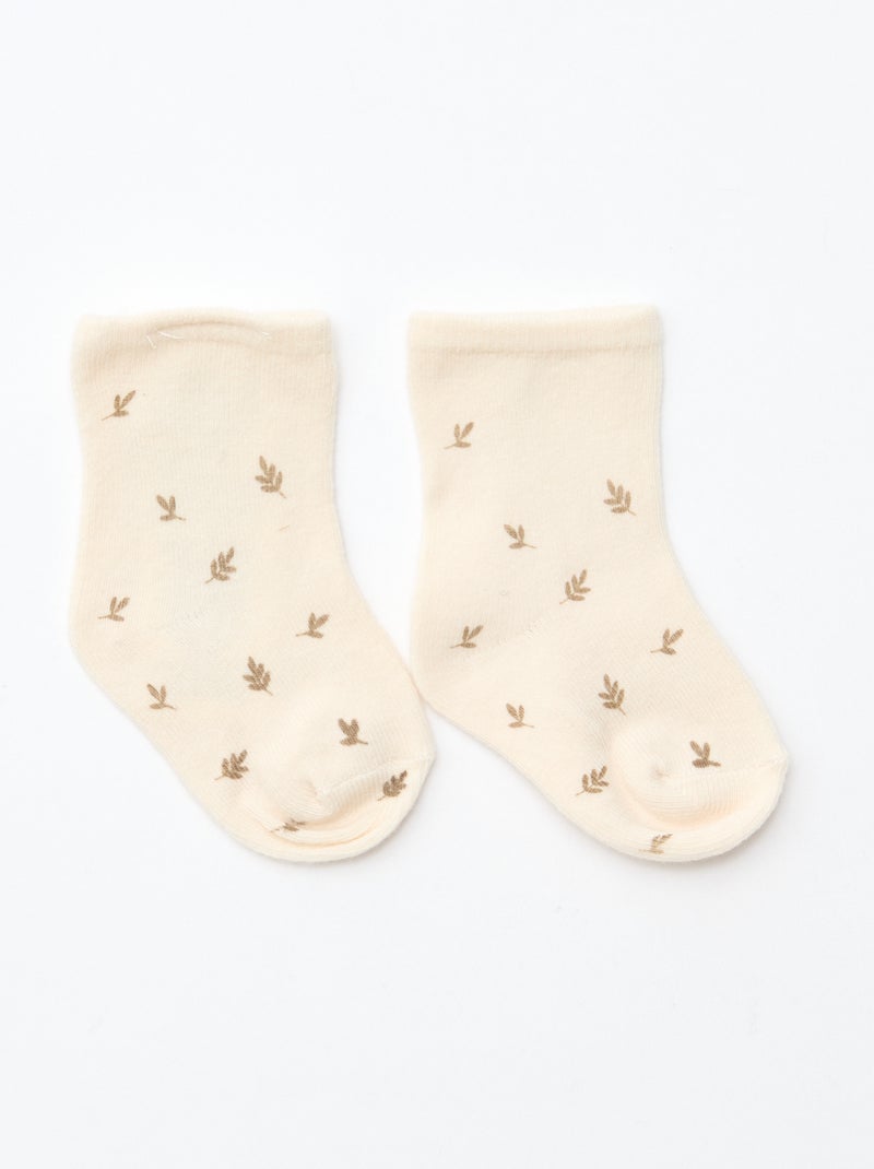 GIFTBOX brassière + pantalon + chaussettes + bonnet + bavoir Blanc - Kiabi