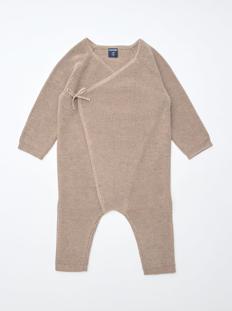 GIFTBOX Combinaison + chaussette + lange + bavoir Blanc - Kiabi