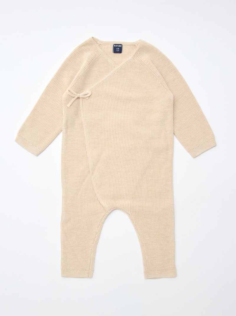 GIFTBOX Combinaison + chaussette + lange + bavoir Blanc - Kiabi