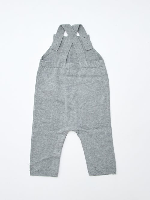 GIFTBOX salopette longue en tricot + body + lange double gaze + chaussettes - Kiabi