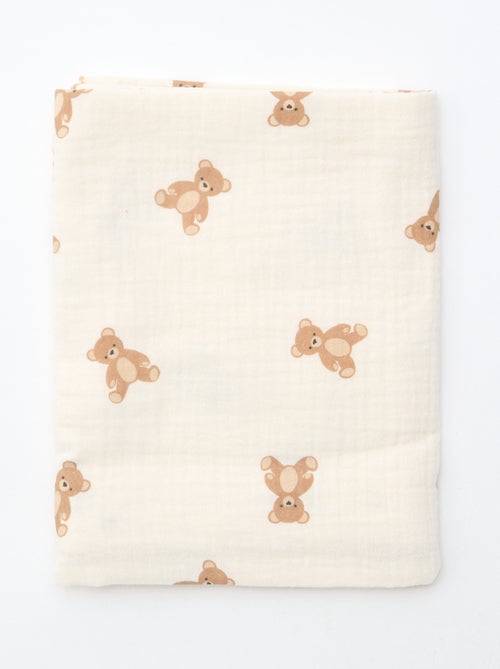 GIFTBOX salopette longue en tricot + body + lange double gaze + chaussettes - Kiabi