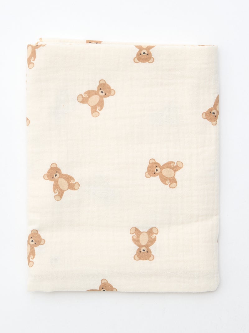 GIFTBOX salopette longue en tricot + body + lange double gaze + chaussettes Blanc - Kiabi