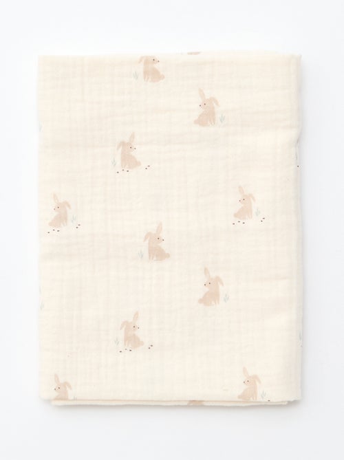 GIFTBOX salopette longue en tricot + body + lange double gaze + chaussettes - Kiabi