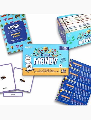 Giga Mondy : Coffret Montessori Multi Activités pour Apprendre de Nouveaux Mots