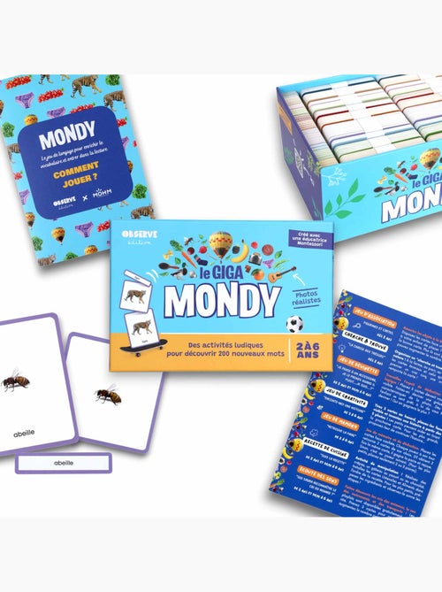 Giga Mondy : Coffret Montessori Multi Activités pour Apprendre de Nouveaux Mots - Kiabi