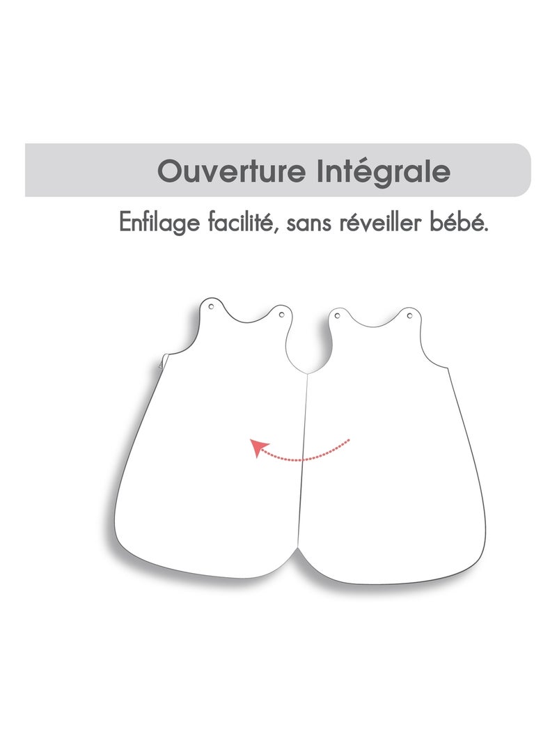 GIGOTEUSE 0/1M CASSIUS COTON BIO OUVERTURE INTEGRALE Gris - Kiabi