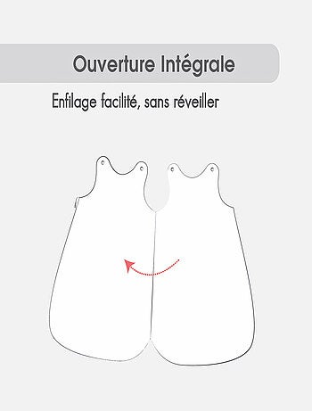 GIGOTEUSE 0/1M EN COTON BIO ESTEVAN OUVERTURE INTEGRALE