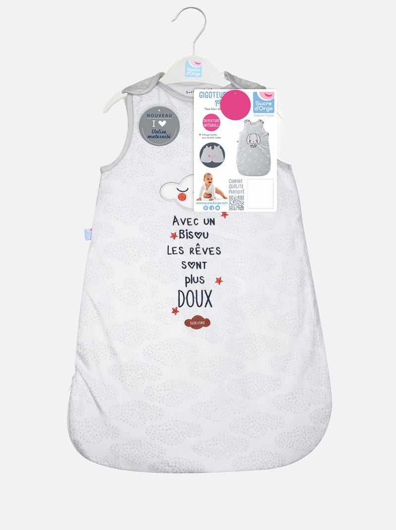 GIGOTEUSE 0/1M JENA VELOURS DOUX SANS MANCHES Gris - Kiabi