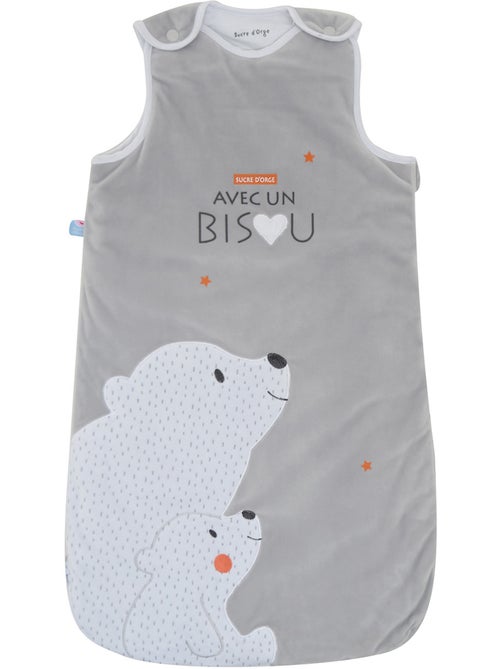 Gigoteuse 0/6m eliam velours doux ouverture integrale - Kiabi