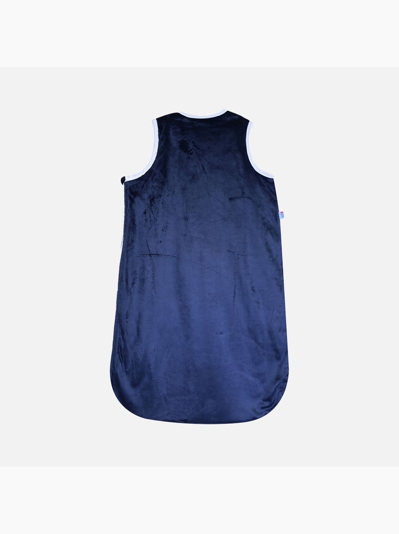 Gigoteuse 0/6m eliam velours doux sans manches ouverure integrale Blanc Bleu - Kiabi