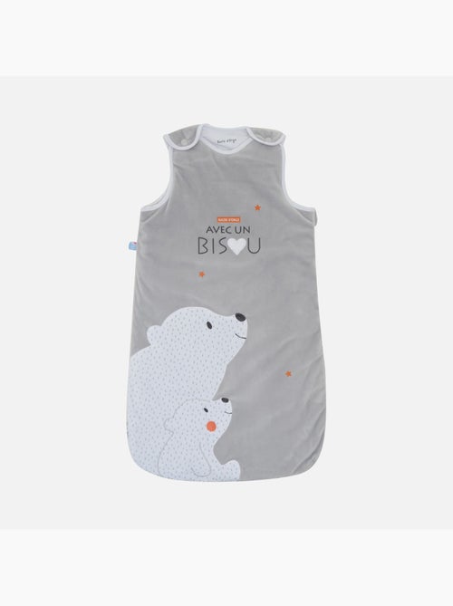 Gigoteuse 0/6m eliam velours doux sans manches ouverure integrale - Kiabi
