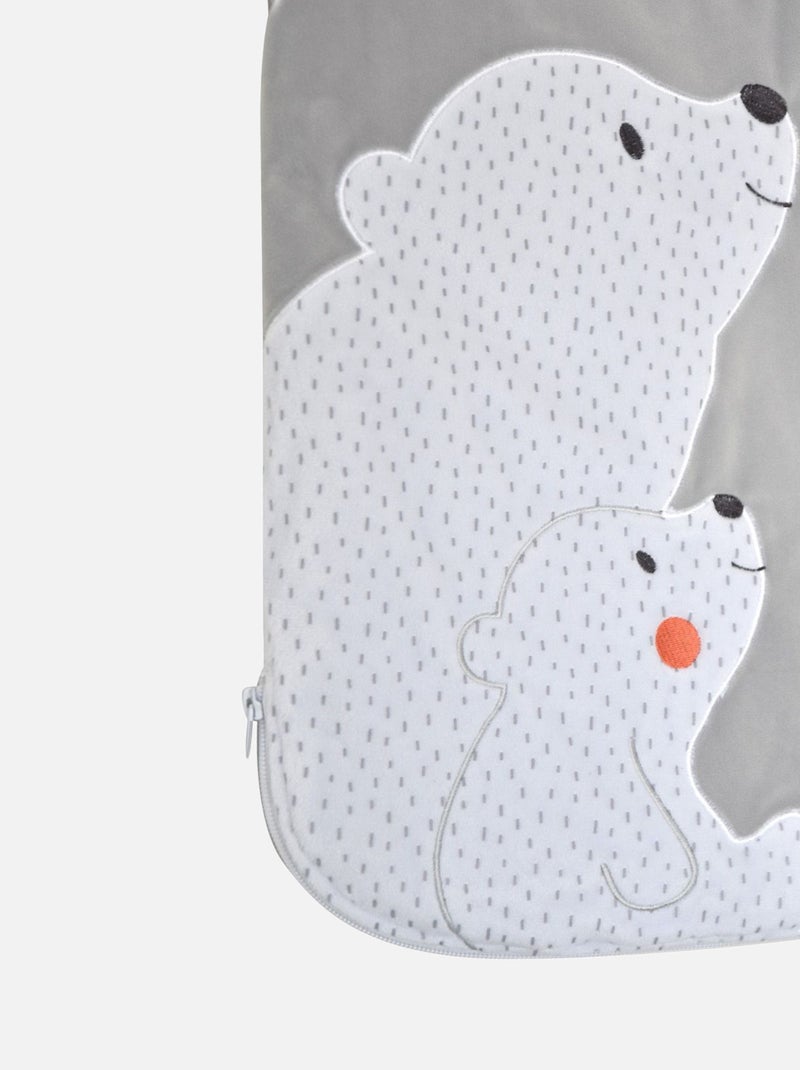 GIGOTEUSE 0/6M ELIAM VELOURS DOUX SANS MANCHES OUVERURE INTEGRALE Gris - Kiabi