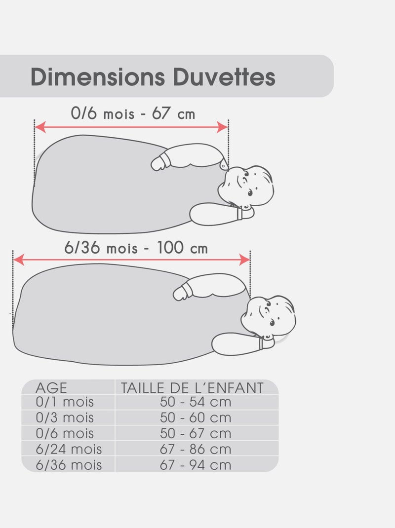 GIGOTEUSE 0/6M ELIAM VELOURS DOUX SANS MANCHES OUVERURE INTEGRALE Gris - Kiabi