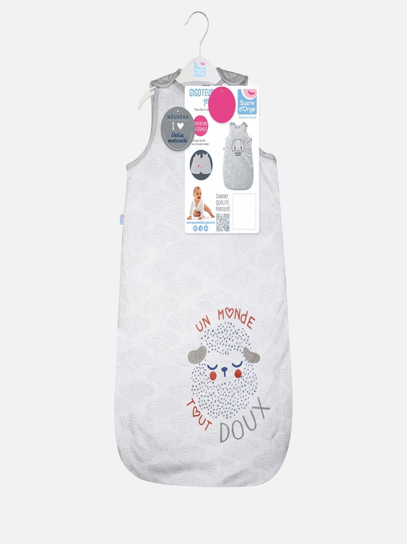 GIGOTEUSE 0/6M JANICE VELOURS DOUX SANS MANCHES Gris - Kiabi