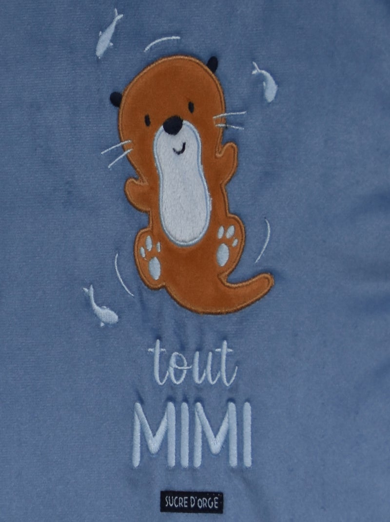 GIGOTEUSE 0/6M MALKO VELOURS DOUX SANS MANCHES Bleu - Kiabi