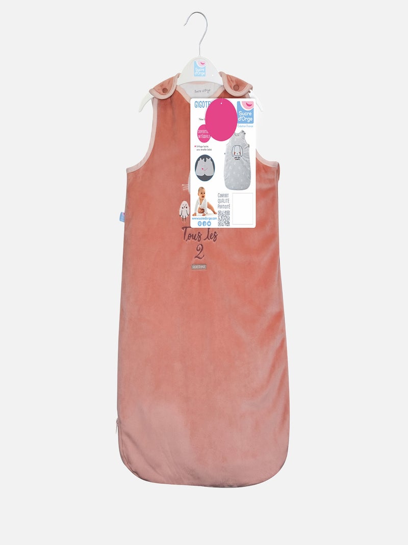 GIGOTEUSE 0/6M MANDA VELOURS DOUX SANS MANCHES Rose - Kiabi