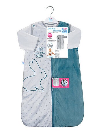 Gigoteuse 0/6m perot velours doux manches amovibles securite auto