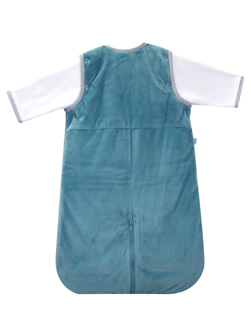 Gigoteuse 0/6m perot velours doux manches amovibles securite auto Bleu - Kiabi