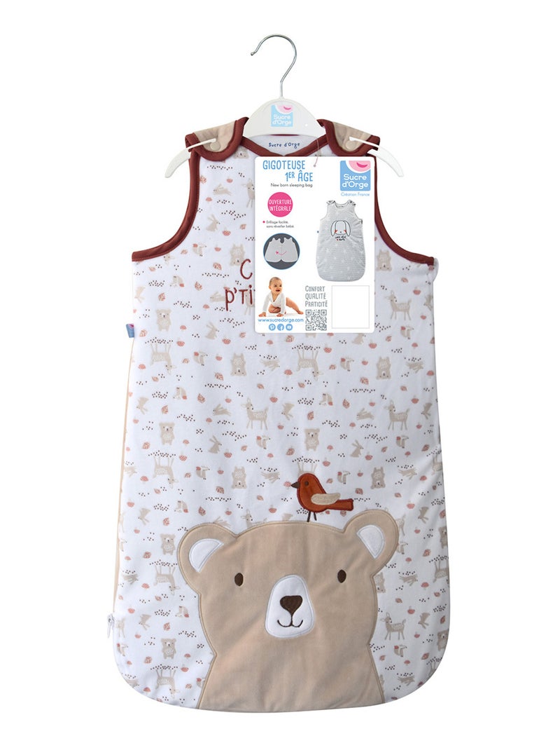 GIGOTEUSE 0/6M PRESTON VELOURS DOUX SANS MANCHES Beige - Kiabi