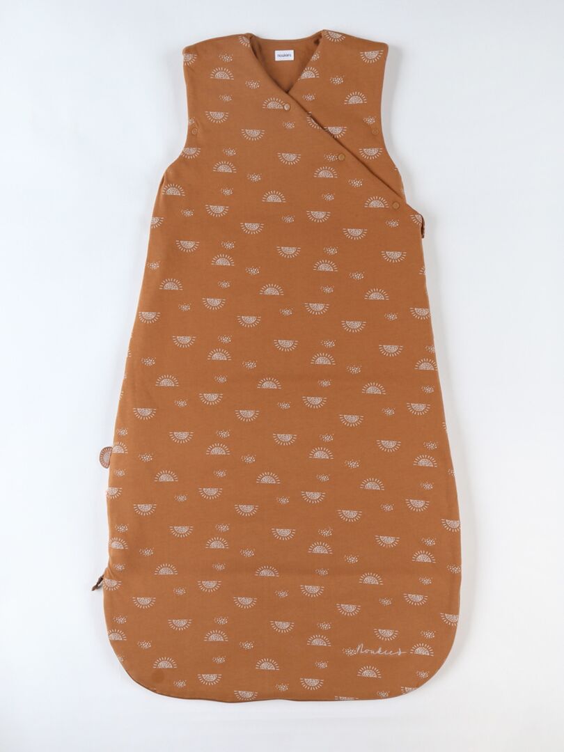 Gigoteuse 100 cm imprimé soleil en jersey, caramel Marron - Kiabi