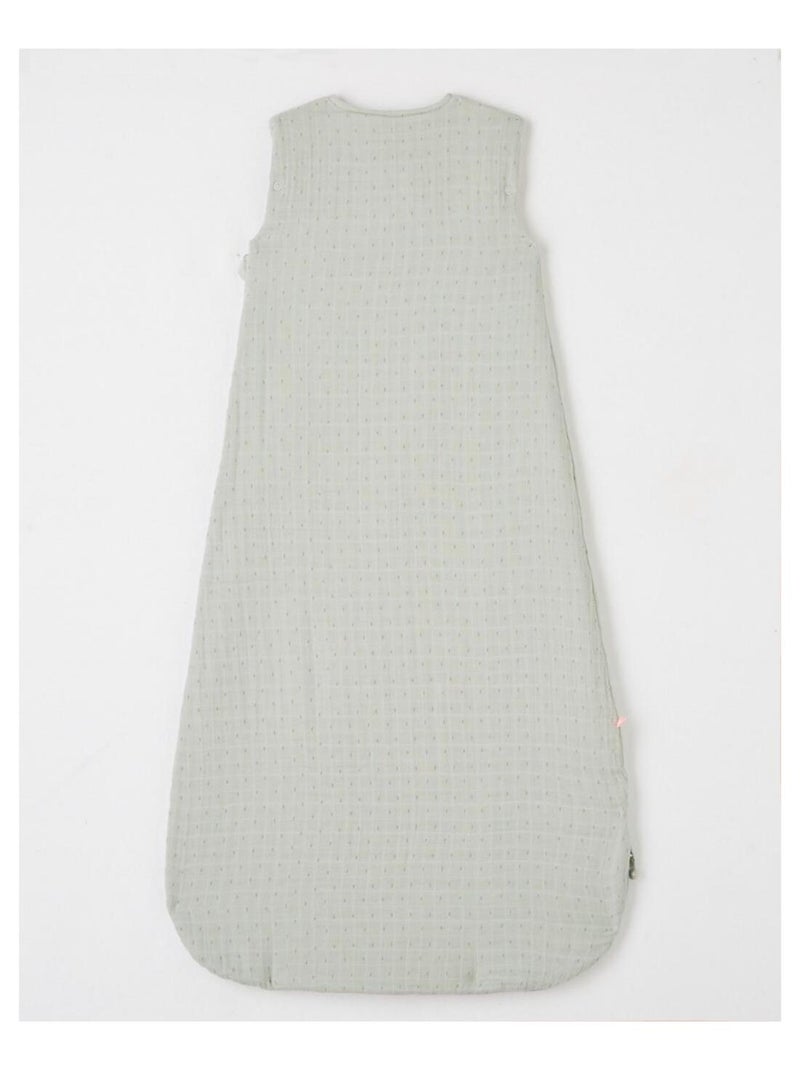 Gigoteuse 100 cm mousseline de coton BIO ouatinée, sauge Vert - Kiabi