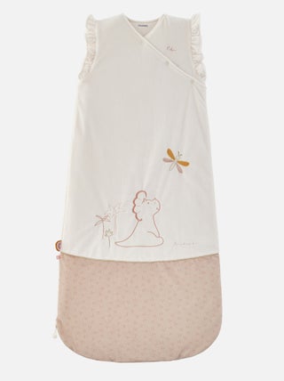 Gigoteuse 100 cm Popsie en Veloudoux®, écru/rose poudré Noukie's
