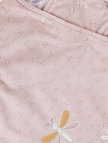 Gigoteuse 50 cm libellules en Veloudoux®, poudré Noukie's