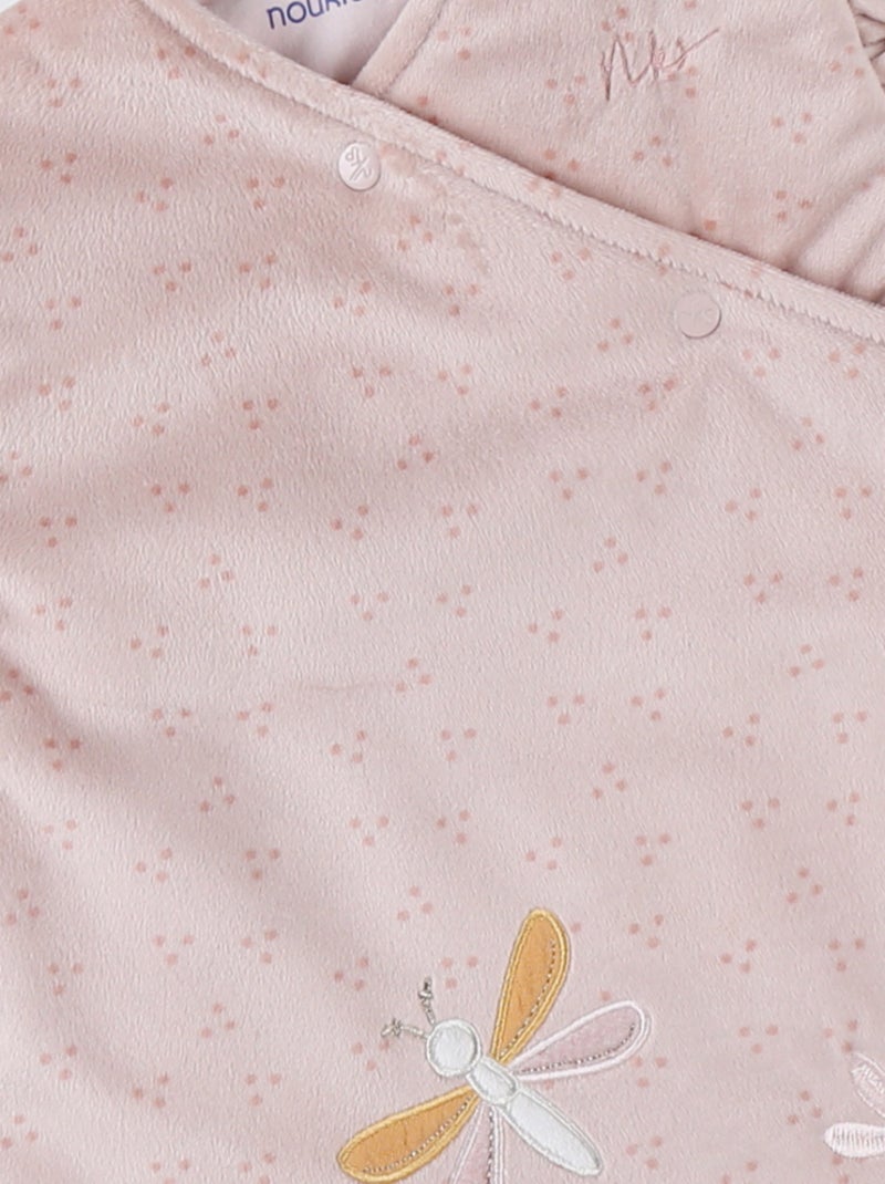 Gigoteuse 50 cm libellules en Veloudoux®, poudré Noukie's Rose - Kiabi