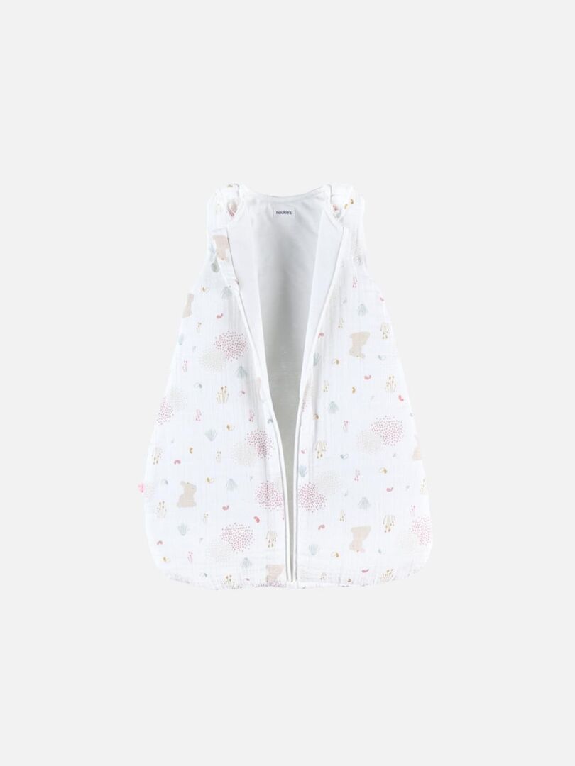 Gigoteuse 50 cm mousseline de coton BIO ouatinée, Blanc - Kiabi