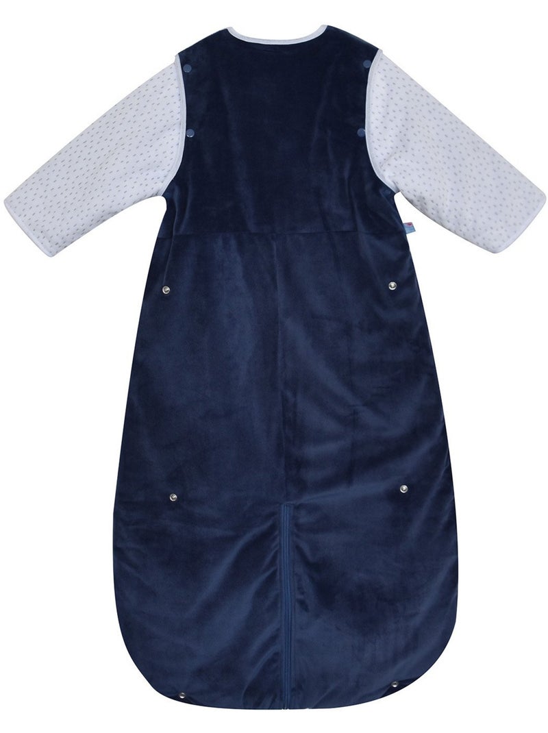 Gigoteuse 6/36m enki velours doux manches amovibles securite auto Blanc Bleu - Kiabi