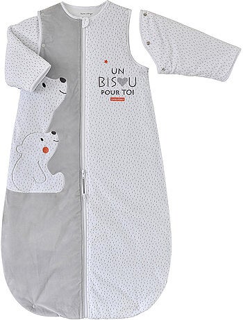 Gigoteuse 6/36m enki velours doux manches amovibles securite auto