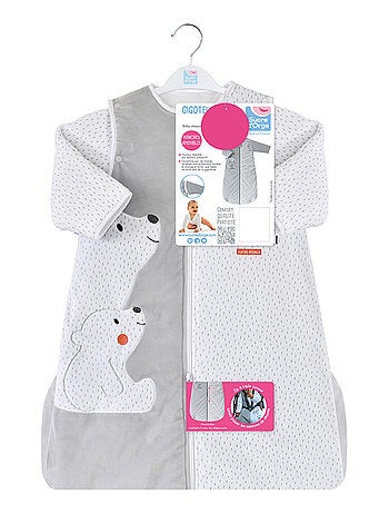 GIGOTEUSE 6/36M ENKI VELOURS DOUX MANCHES AMOVIBLES SECURITE AUTO