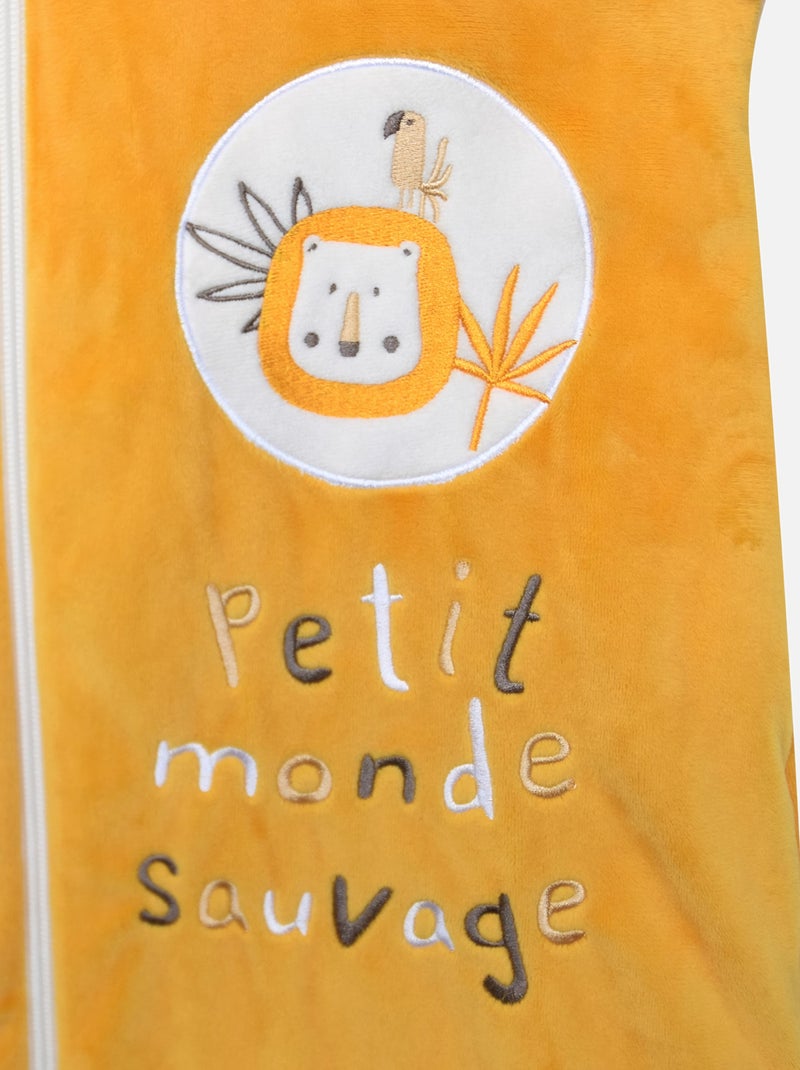 GIGOTEUSE 6/36M HANK VELOURS DOUX MANCHES AMOVIBLES SECURITE AUTO Jaune - Kiabi