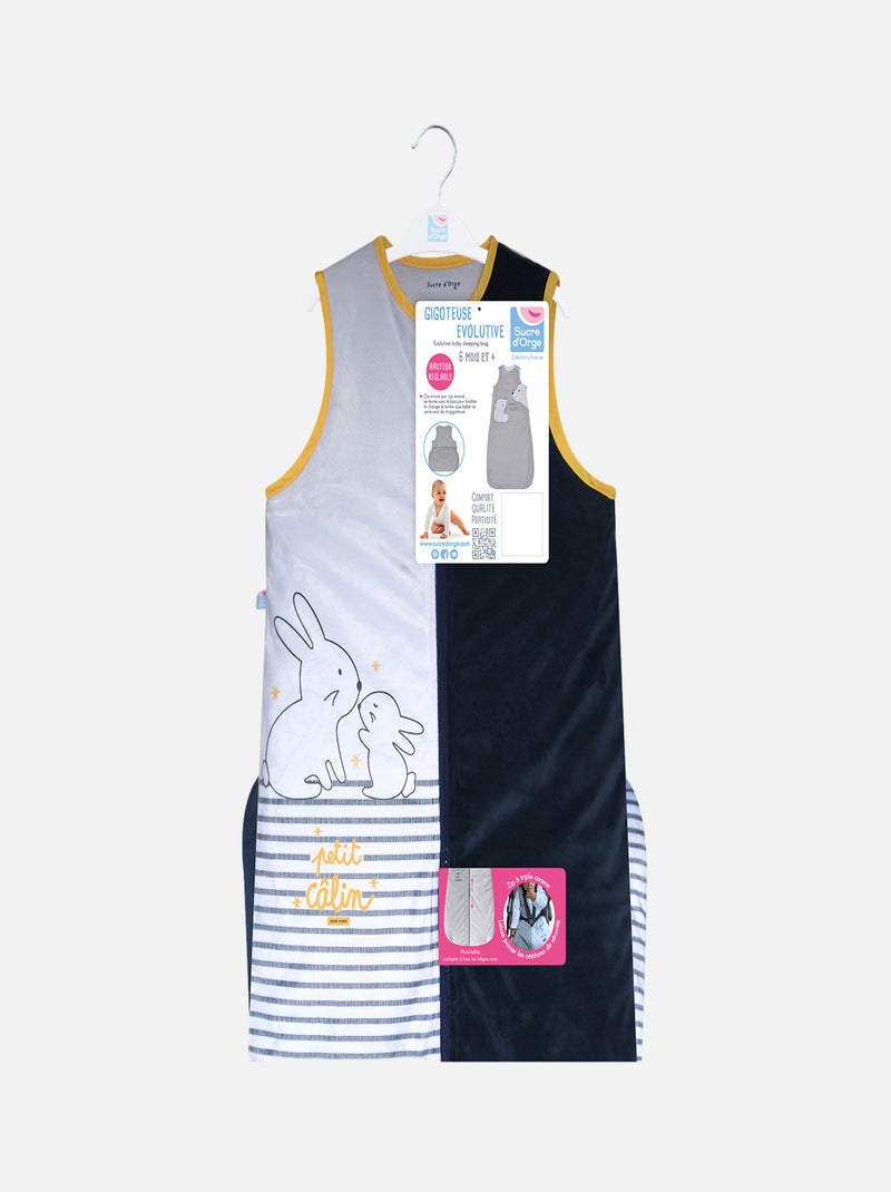 GIGOTEUSE 6/36M ILIAM VELOURS DOUX SANS MANCHES SECURITE AUTO Bleu - Kiabi