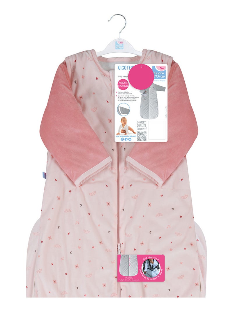 GIGOTEUSE 6/36M JOSY VELOURS DOUX MANCHES AMOVIBLES SECURITE AUTO Rose - Kiabi