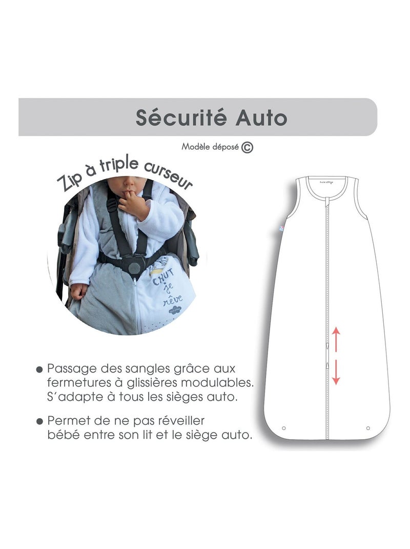 GIGOTEUSE 6/36M JOSY VELOURS DOUX MANCHES AMOVIBLES SECURITE AUTO Rose - Kiabi