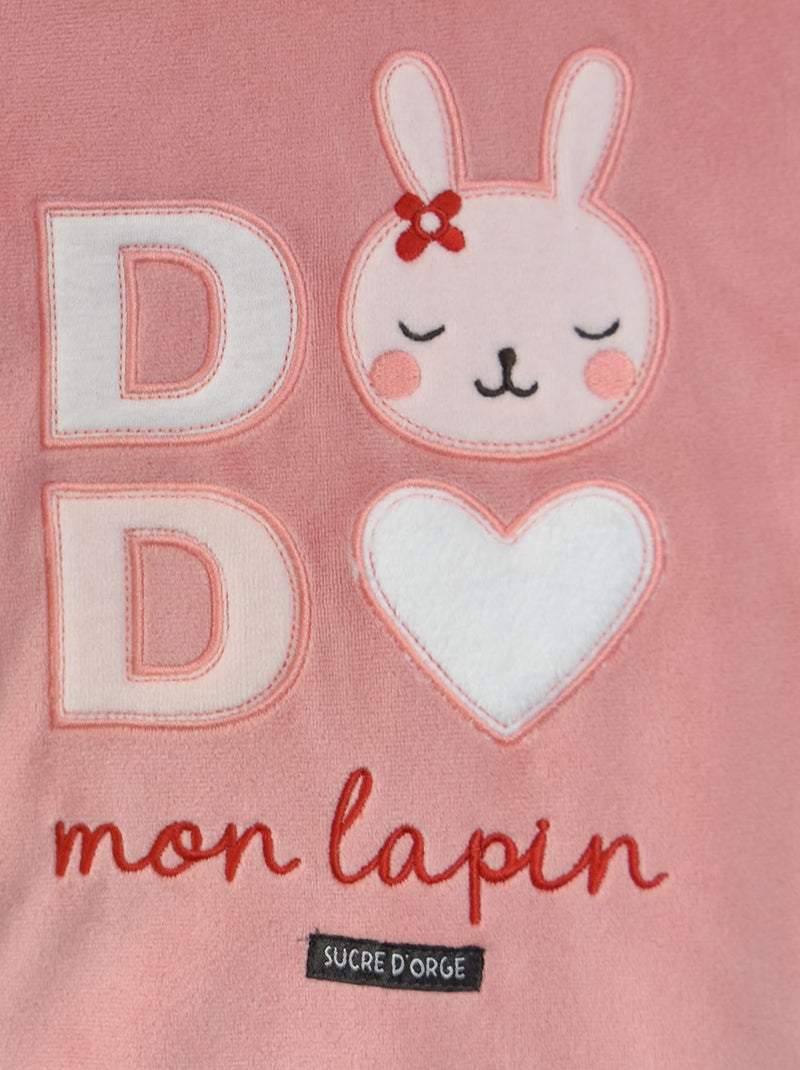 GIGOTEUSE 6/36M JULIANA VELOURS DOUX SANS MANCHES Rose - Kiabi