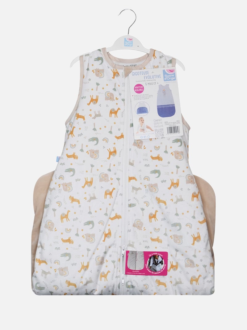 GIGOTEUSE 6/36M LOULOU VELOURS DOUX SANS MANCHES SECURITE AUTO Blanc - Kiabi