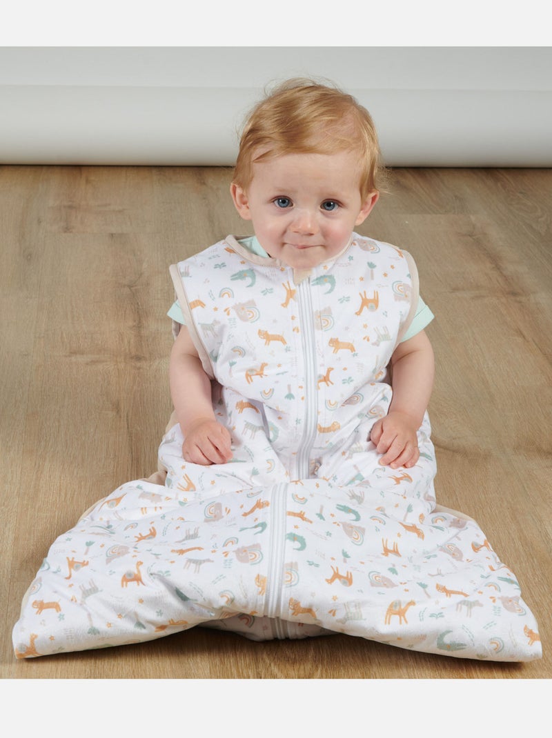 GIGOTEUSE 6/36M LOULOU VELOURS DOUX SANS MANCHES SECURITE AUTO Blanc - Kiabi