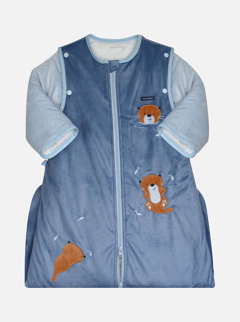 GIGOTEUSE 6/36M MICKY VELOURS DOUX MANCHES AMOVIBLES SECURITE AUTO Bleu - Kiabi