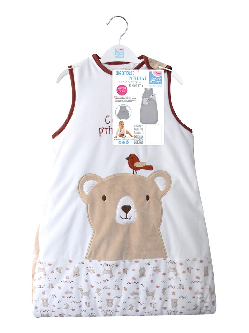 GIGOTEUSE 6/36M PALMYR VELOURS DOUX SANS MANCHES Beige - Kiabi