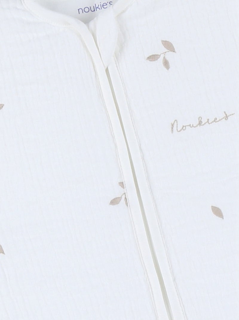 Gigoteuse 70 cm manches amovibles gaze de coton bio Noukie's Blanc - Kiabi