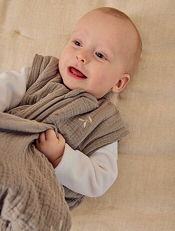 Gigoteuse 70 cm manches amovibles gaze de coton bio Noukie's