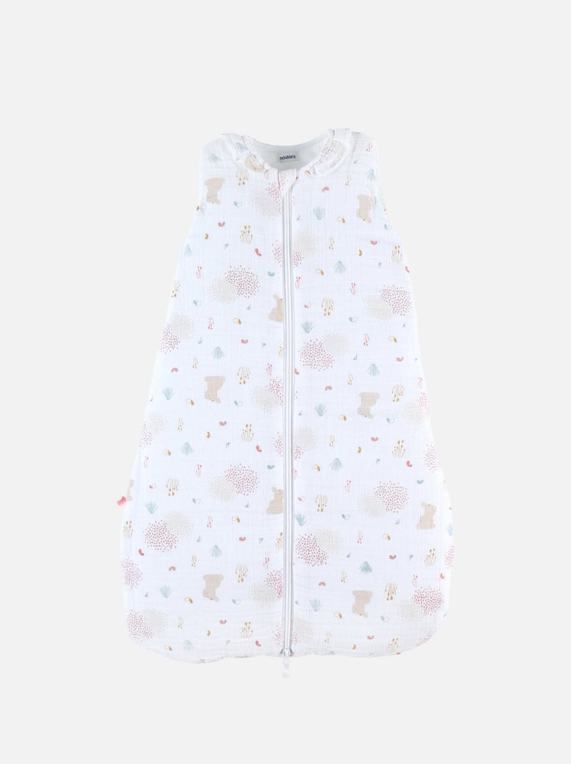 Gigoteuse 70 cm mousseline de coton BIO ouatinée, Noukie's Blanc - Kiabi