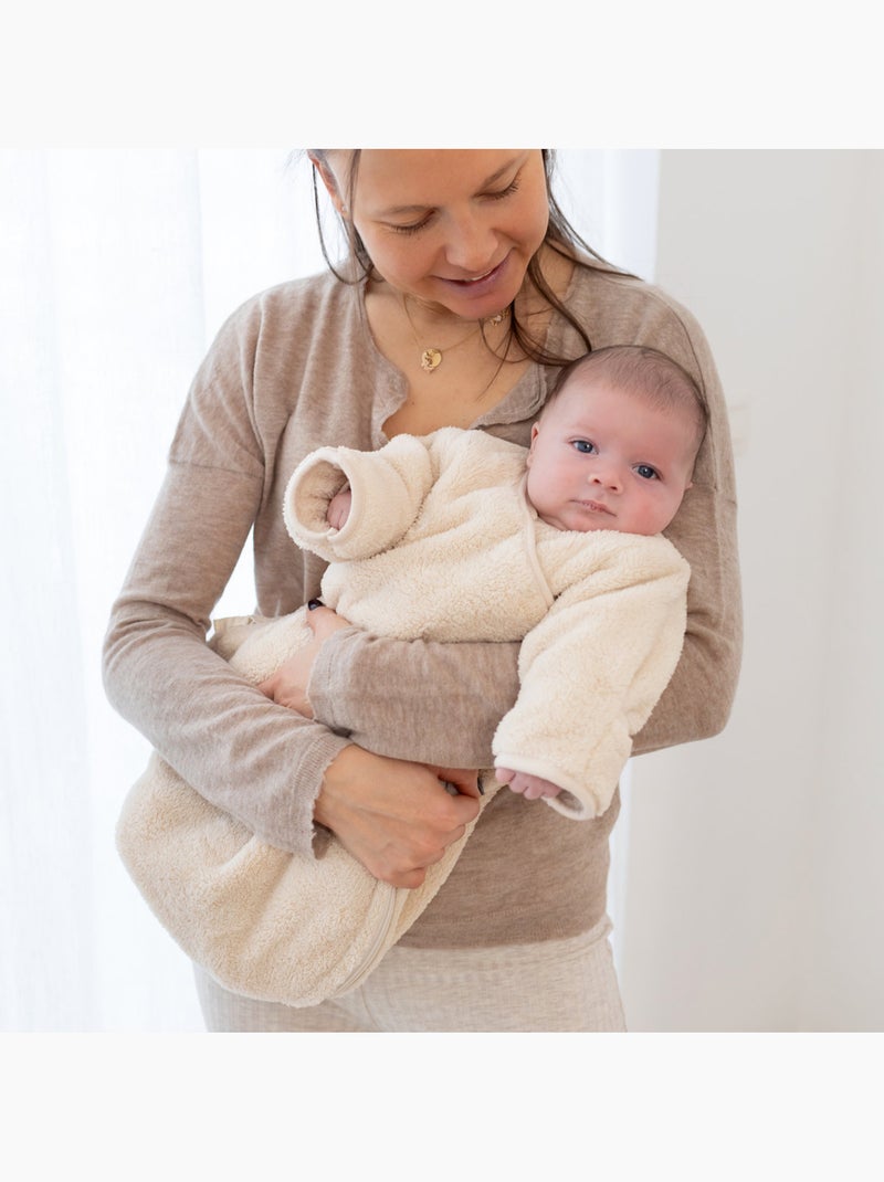 Gigoteuse avec moufles hiver  - TOG 2.5 Chaud tout doux Beige coquille - Kiabi