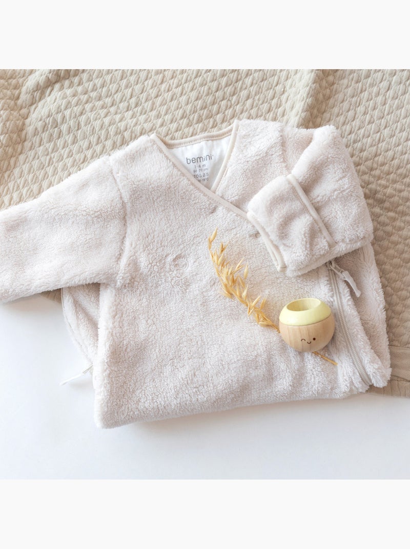 Gigoteuse avec moufles hiver  - TOG 2.5 Chaud tout doux Blanc cassé - Kiabi