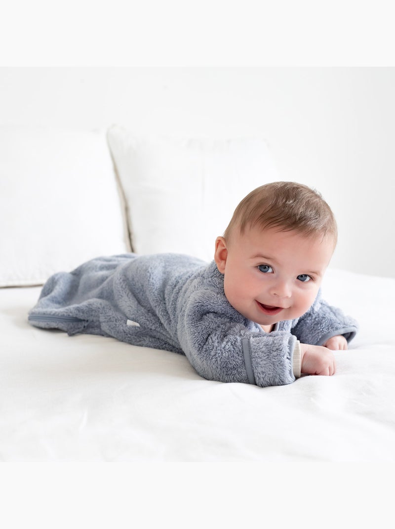 Gigoteuse avec moufles hiver  - TOG 2.5 Chaud tout doux Bleu gris - Kiabi